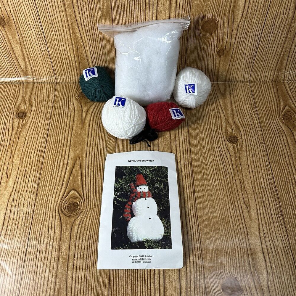 Vintage Knitables Softy The Snowman Craft Pattern Complete‎